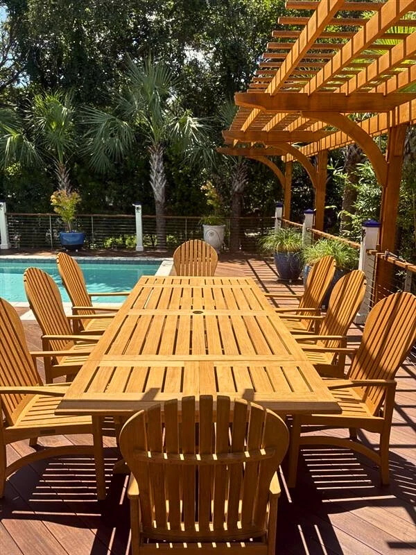 Pergola and teak furniture restoration by Ship Shape