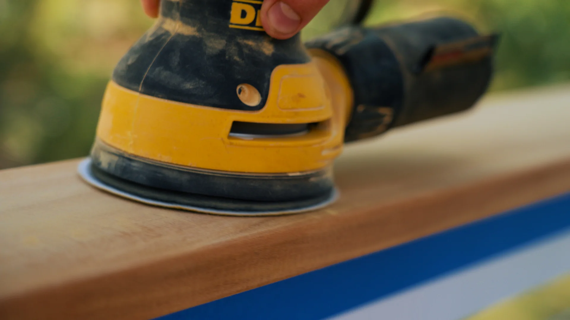 Garapa Deck Sanding — Handrail Detail
