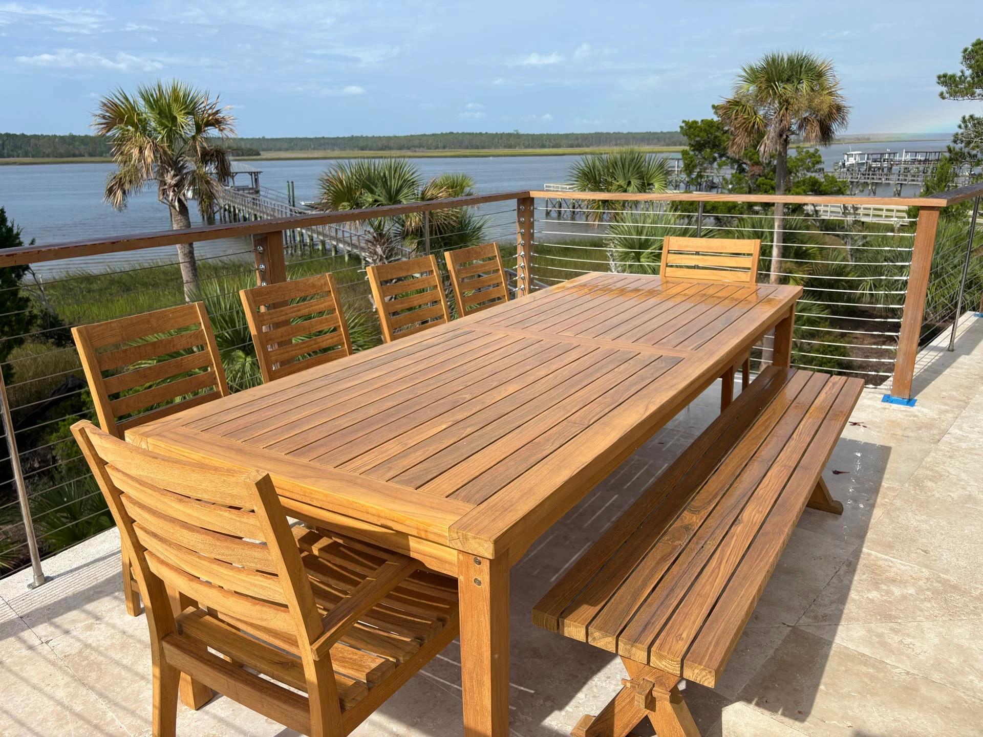 Aerial view of Charleston coastal property